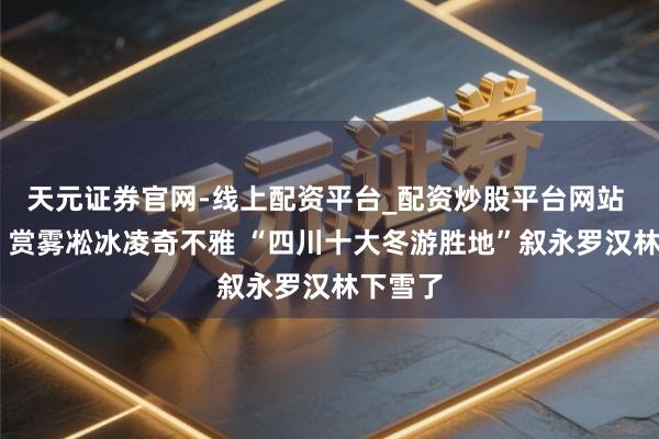 天元证券官网-线上配资平台_配资炒股平台网站 30秒｜赏雾凇冰凌奇不雅 “四川十大冬游胜地”叙永罗汉林下雪了